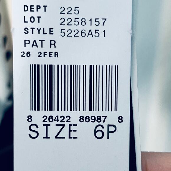 Alyx Petite Dress Black White Polka Dot New 6P - Picture 5 of 6